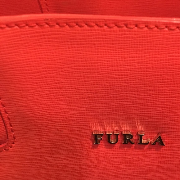Furla Handbags - Orange Furla Leather Tote Bag Furla Handbags - Orange Furla Leather Tote Bag